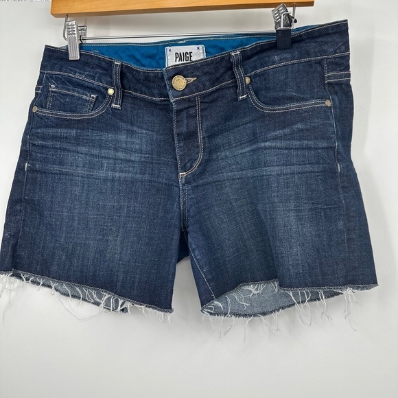 Paige jimmy jimmy short distressed denim shorts blue New women's size 28 - Picture 1 of 4